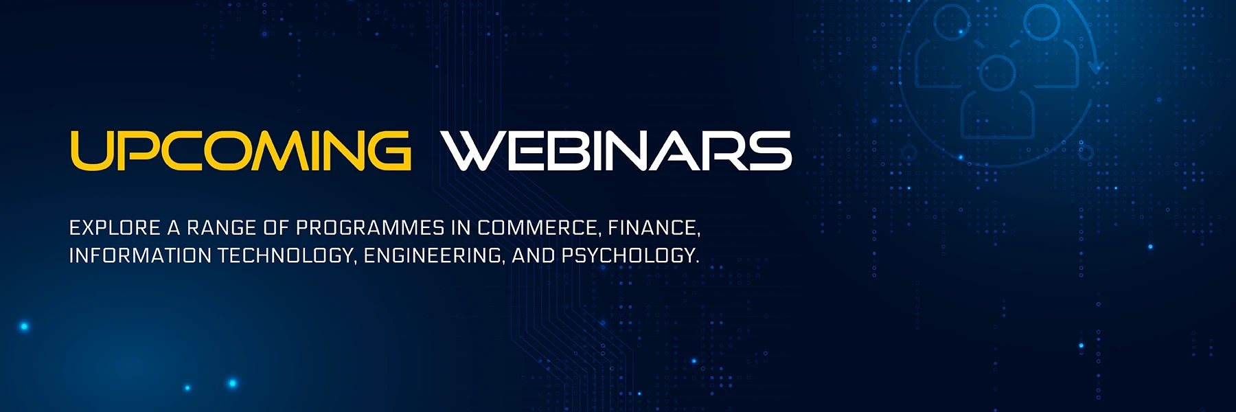 Upcoming webinars